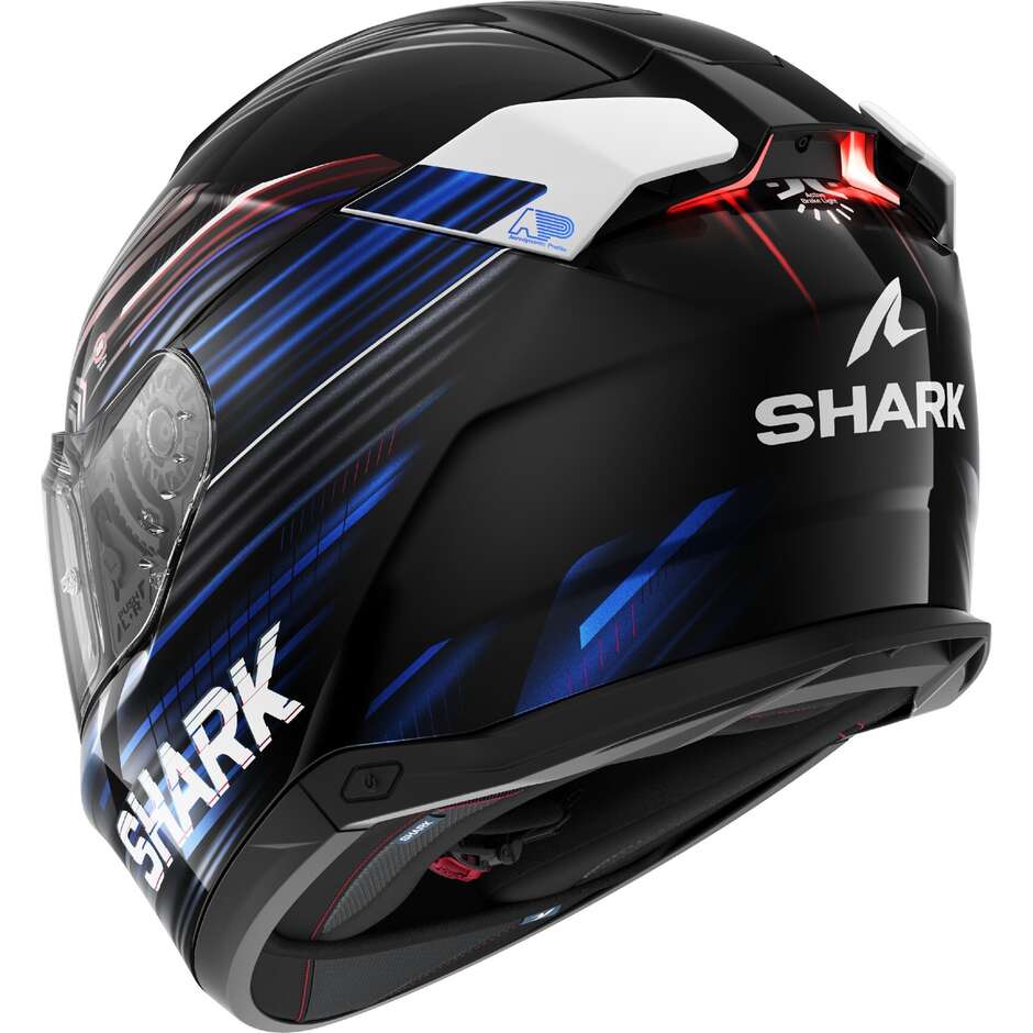 Casque intégral de moto Shark SKWAL i3 LIGHT-BLUR Noir Rouge Bleu