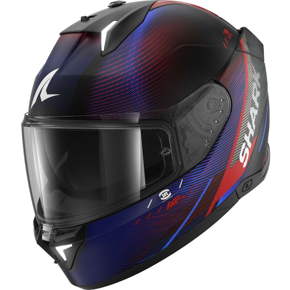 Casque intégral de moto Shark SKWAL i3 SPEED-TECH Mat Noir Rouge Bleu