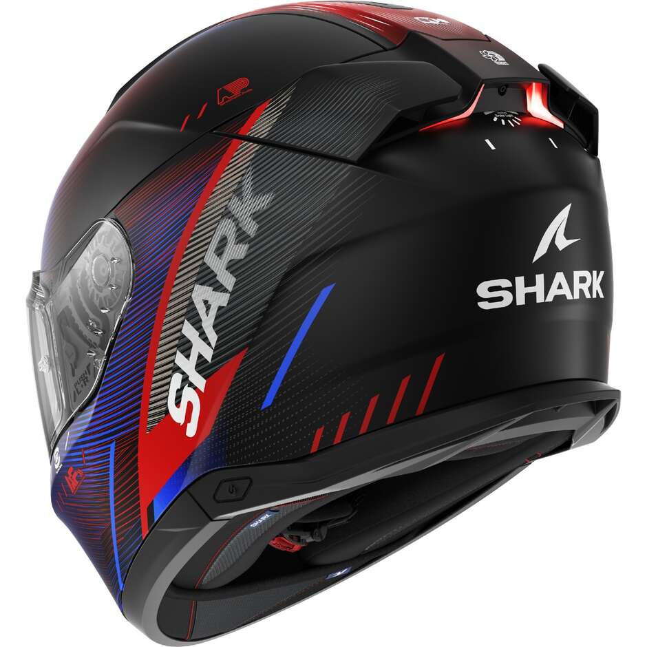 Casque intégral de moto Shark SKWAL i3 SPEED-TECH Mat Noir Rouge Bleu