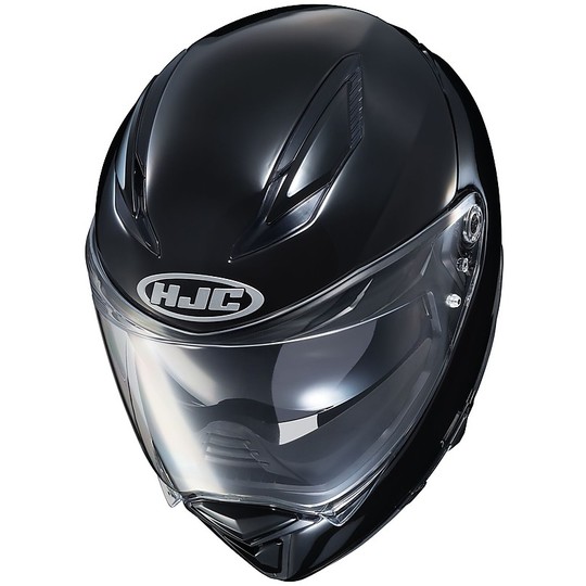 Casque intégral en double fibre Visor Motorcycle HJC F70 Metal Gloss Black