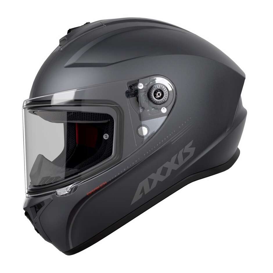 Casque intégral moto Axxis ff112d Draken s Solid V2 A12 Titane mat