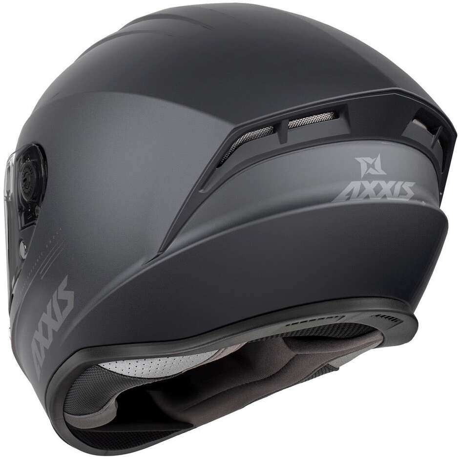 Casque intégral moto Axxis ff112d Draken s Solid V2 A12 Titane mat