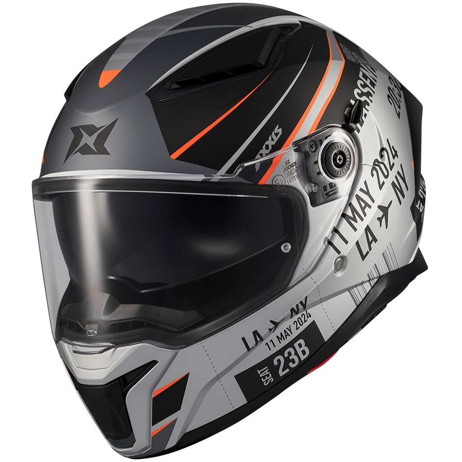 Casque intégral moto Axxis FF130SV Panther SV Passenger A1 Noir/Gris