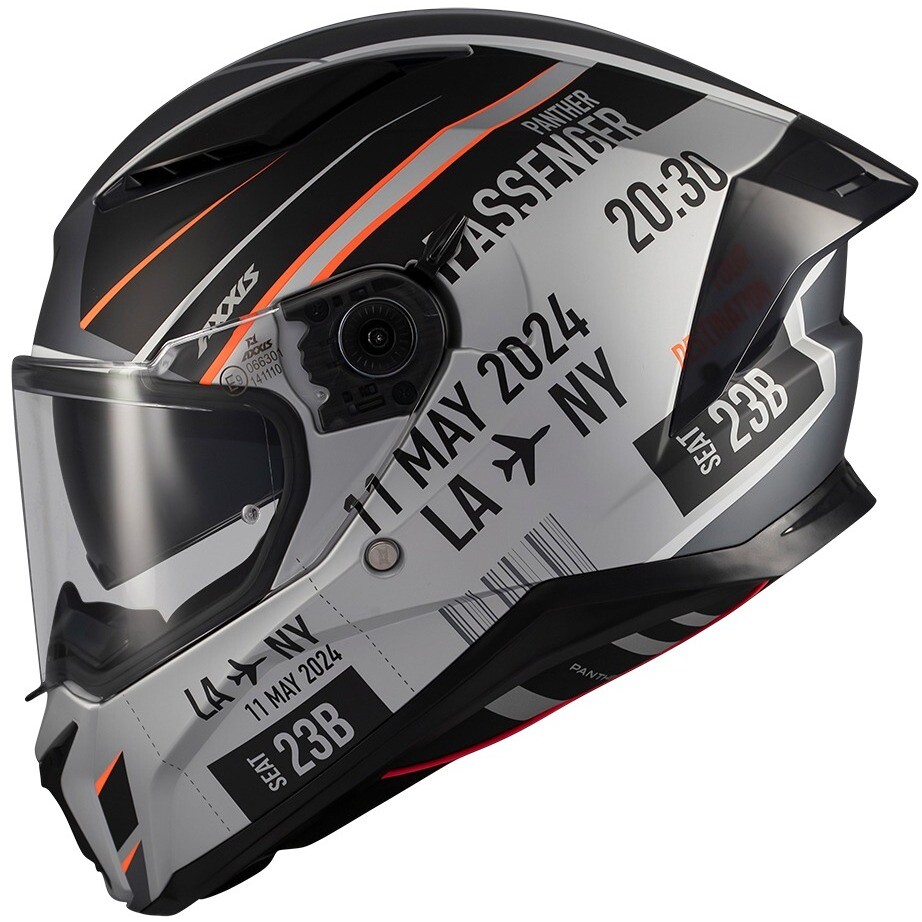 Casque intégral moto Axxis FF130SV Panther SV Passenger A1 Noir/Gris