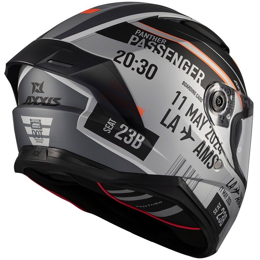 Casque intégral moto Axxis FF130SV Panther SV Passenger A1 Noir/Gris