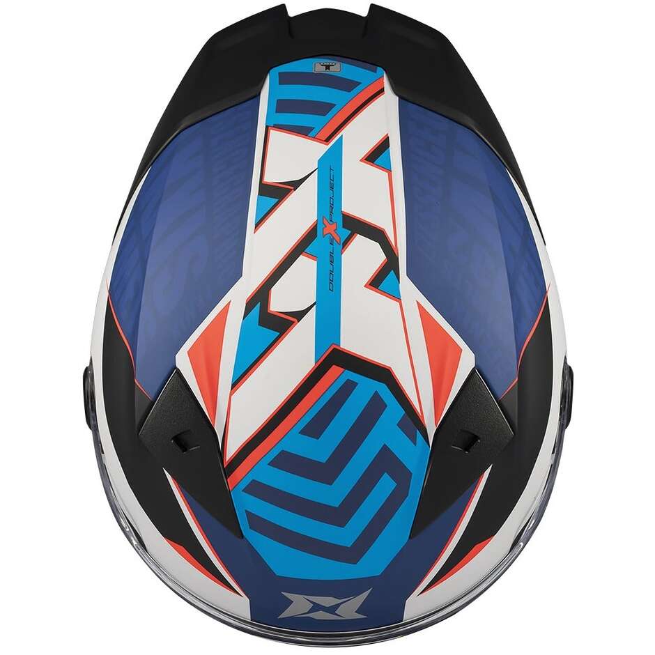 Casque intégral moto Axxis FF132 Fenix Essence A7 Blanc Bleu