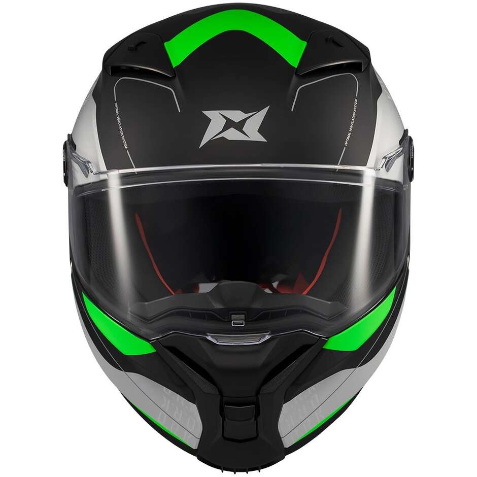 Casque intégral moto Axxis FF132 Fenix Ork B6 Noir Vert