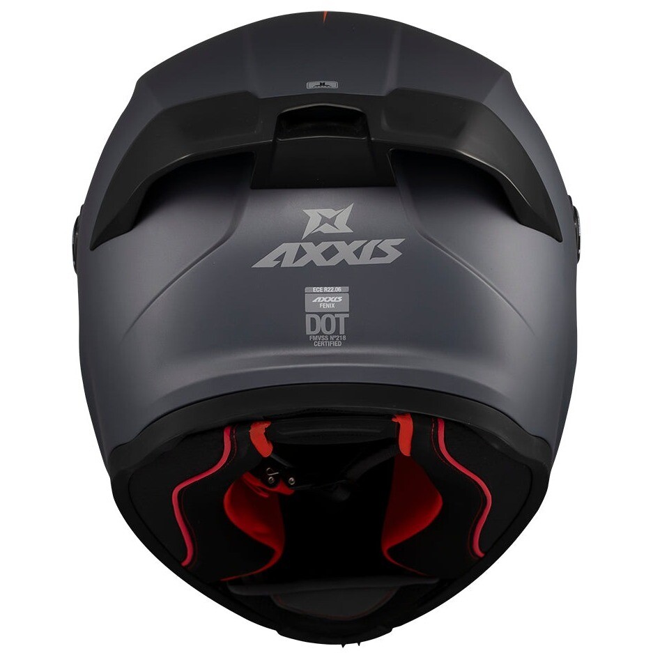 Casque intégral moto Axxis FF132 Fenix Solid A12, anthracite mat