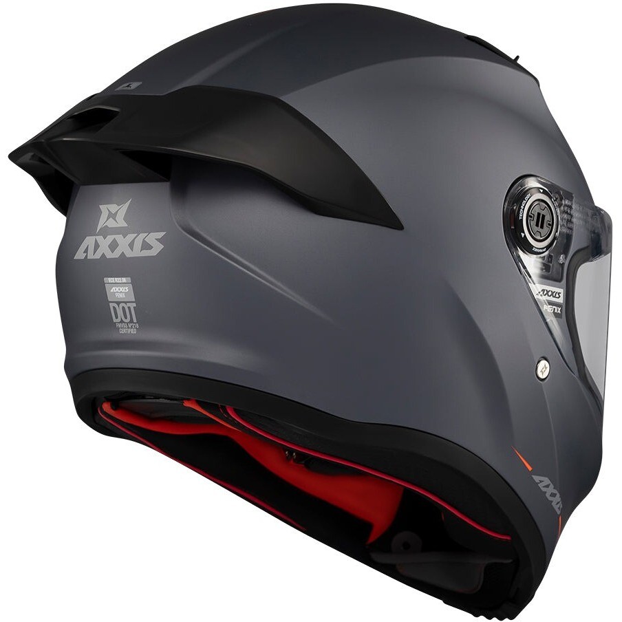 Casque intégral moto Axxis FF132 Fenix Solid A12, anthracite mat