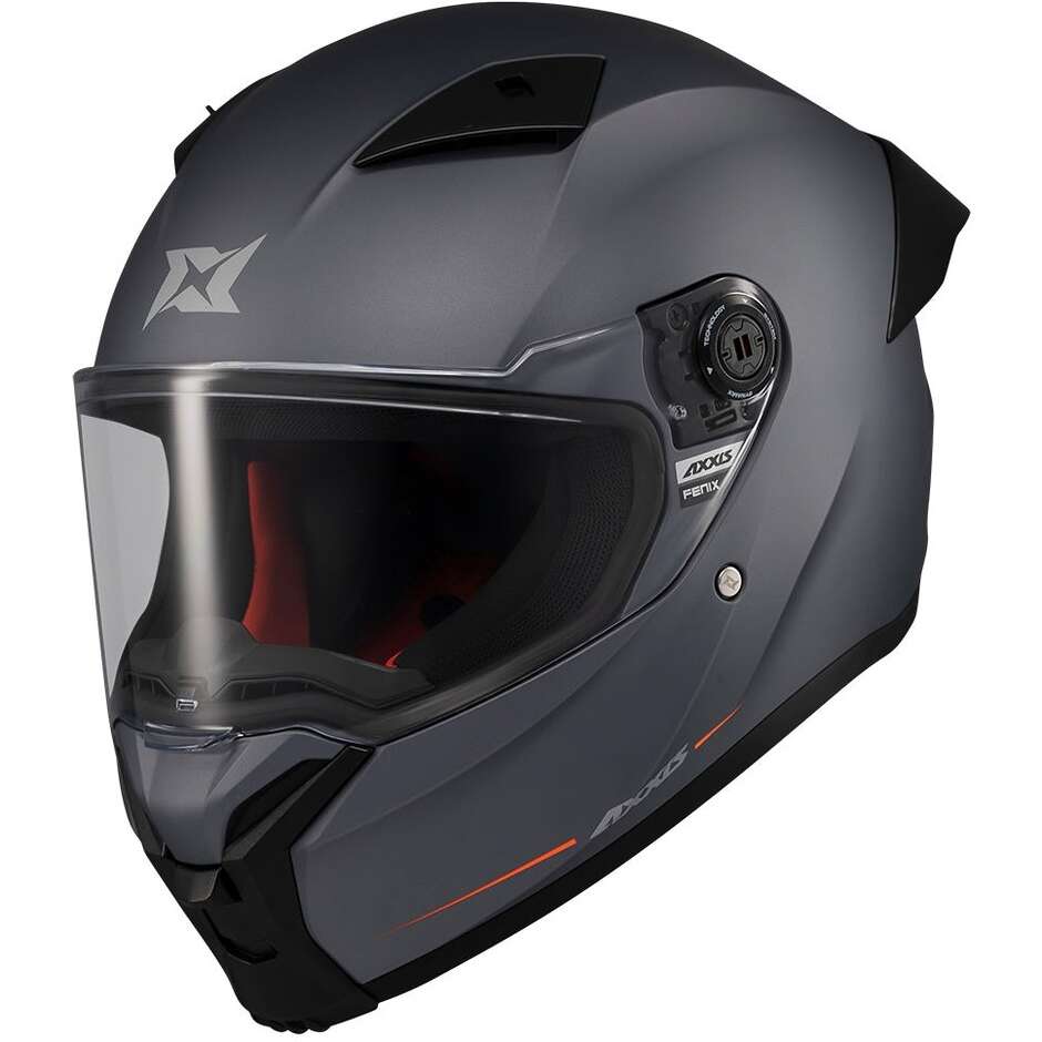 Casque intégral moto Axxis FF132 Fenix Solid A12, anthracite mat
