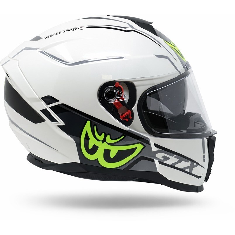 Berik FF869 GTX Integralhelm mit Doppelvisier, Weiß, Gelb, Silber