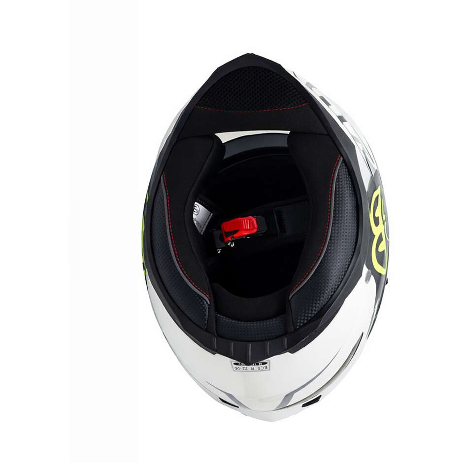 Berik FF869 GTX Integralhelm mit Doppelvisier, Weiß, Gelb, Silber