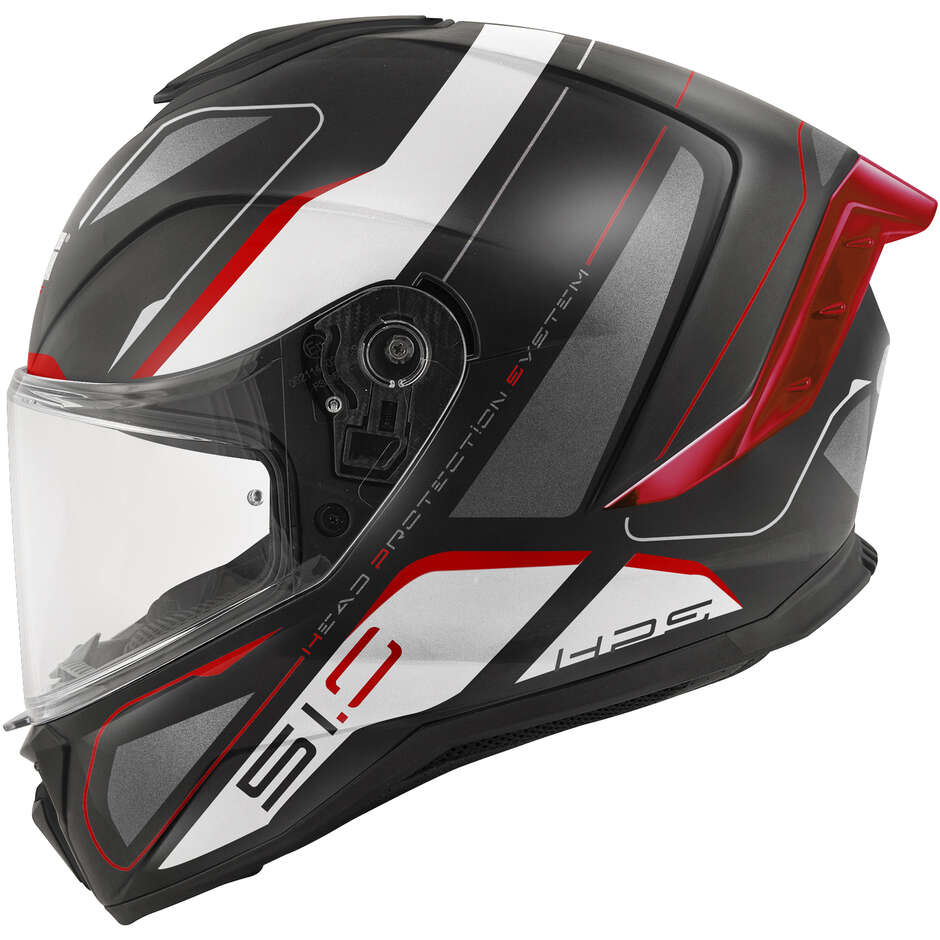 Casque intégral moto Givi 51.0 Ghost Noir Titane Rouge