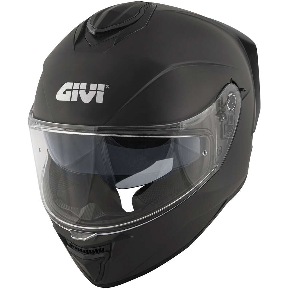 Casque intégral moto Givi 52.0 avec double visière, couleur unie, noir mat