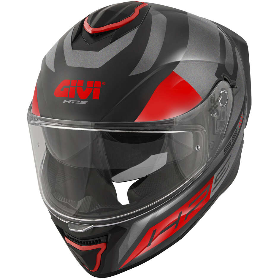 Casque intégral moto Givi 52.0 Next à double visière, noir titane rouge
