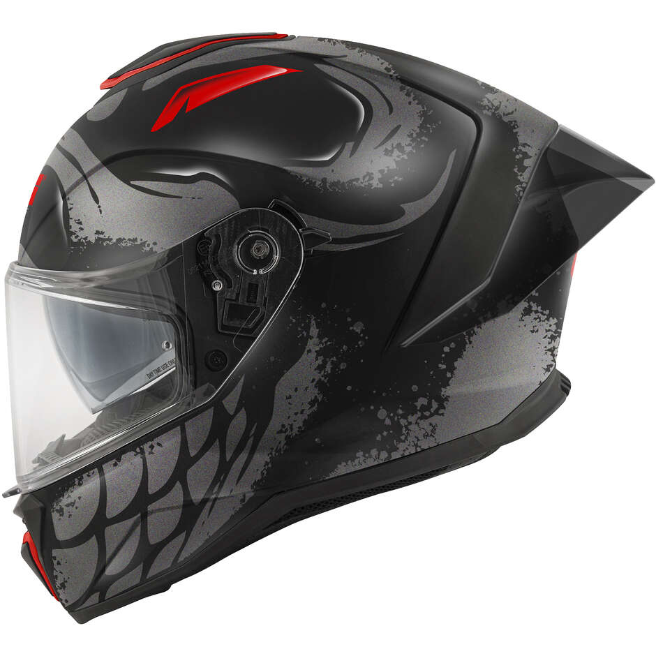 Casque intégral moto Givi 52.0 à double visière, motif tête de mort spéciale, noir