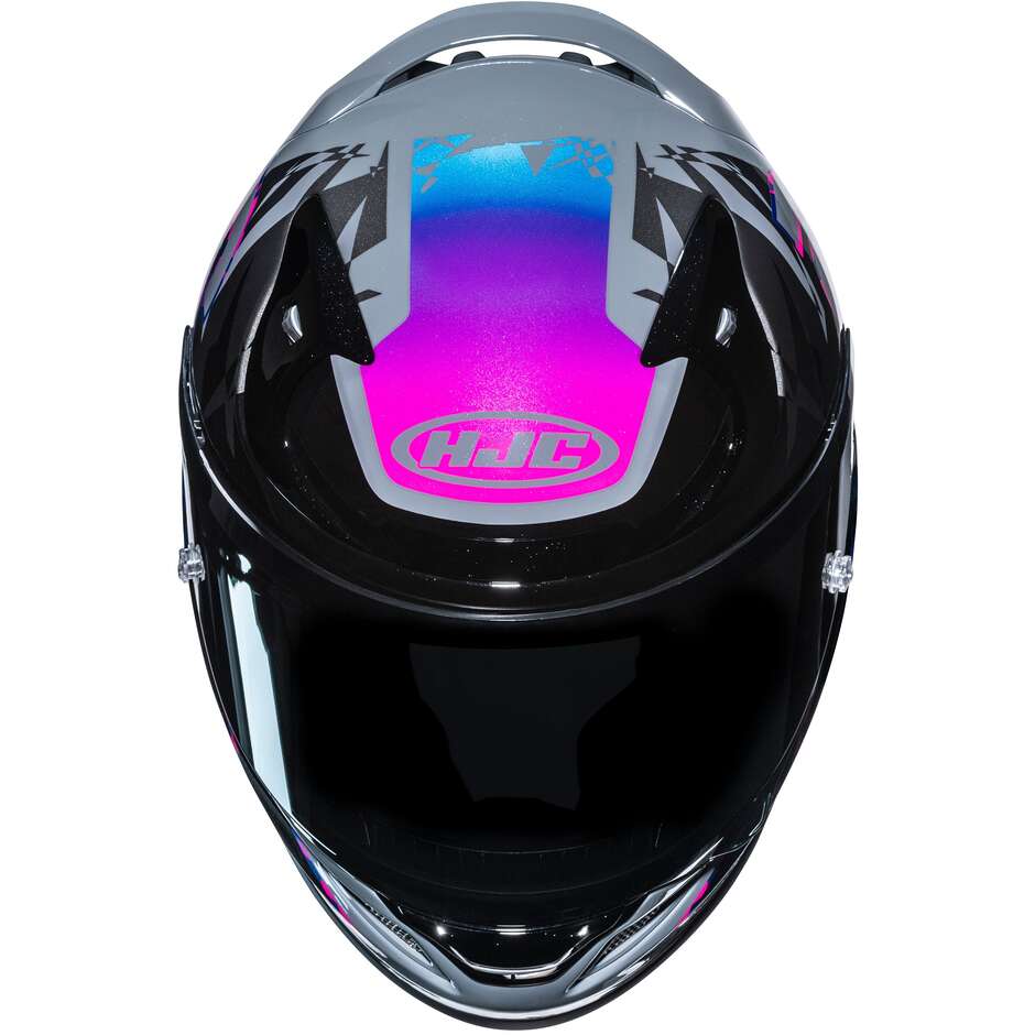 Casque intégral moto HJC RPHA 12 KATE MC28 Gris Rose