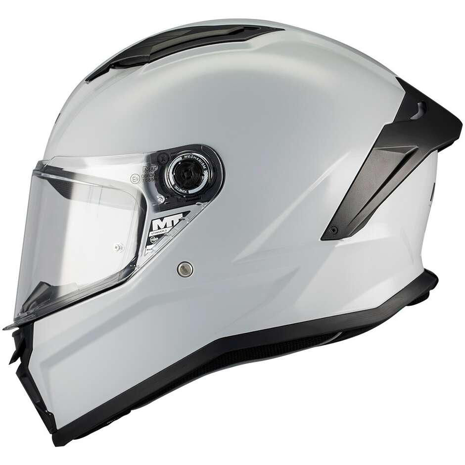 Casque intégral moto MT Helmets STINGER 2 PURE A12, gris brillant