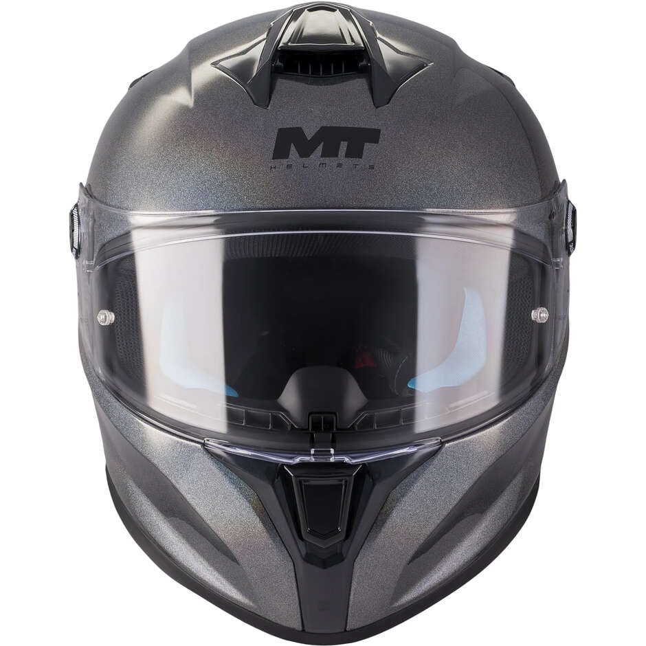 Casque intégral MT Helmets TARGO S SPECIAL PURE T2, gris brillant