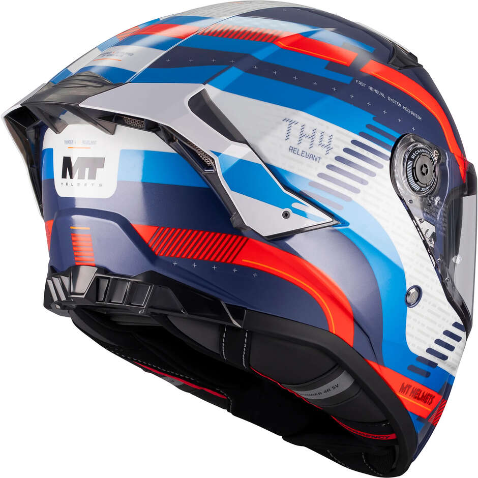 Casque intégral MT Helmets THUNDER 4 R SV RELEVANT C5, multicolore, bleu brillant