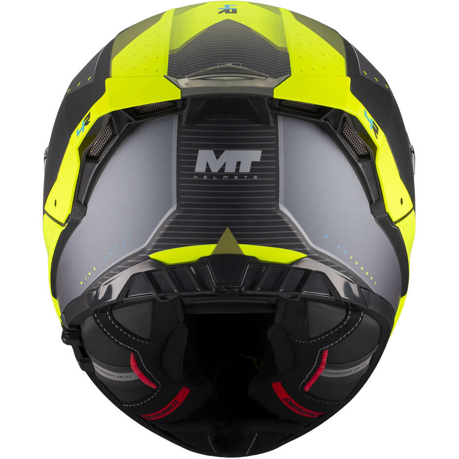 Casque intégral MT Helmets THUNDER 4 R SV WIND TUNNEL B3 Noir et jaune mat
