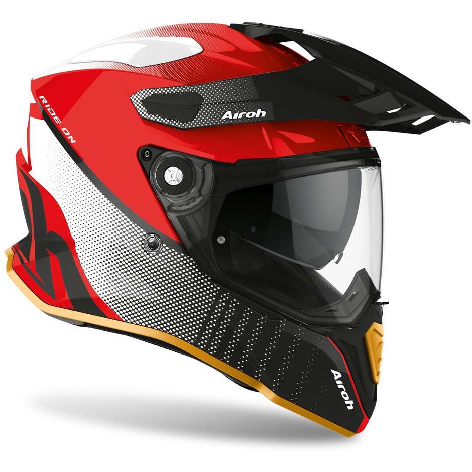 Casque intégral On-Off Moto Touring Airoh COMMANDER Progress Special Edition Glossy Red