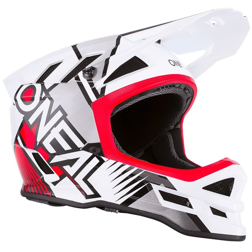 Casque Intégral Vélo Mtb eBike Oneal Blade Delta Blanc Rouge