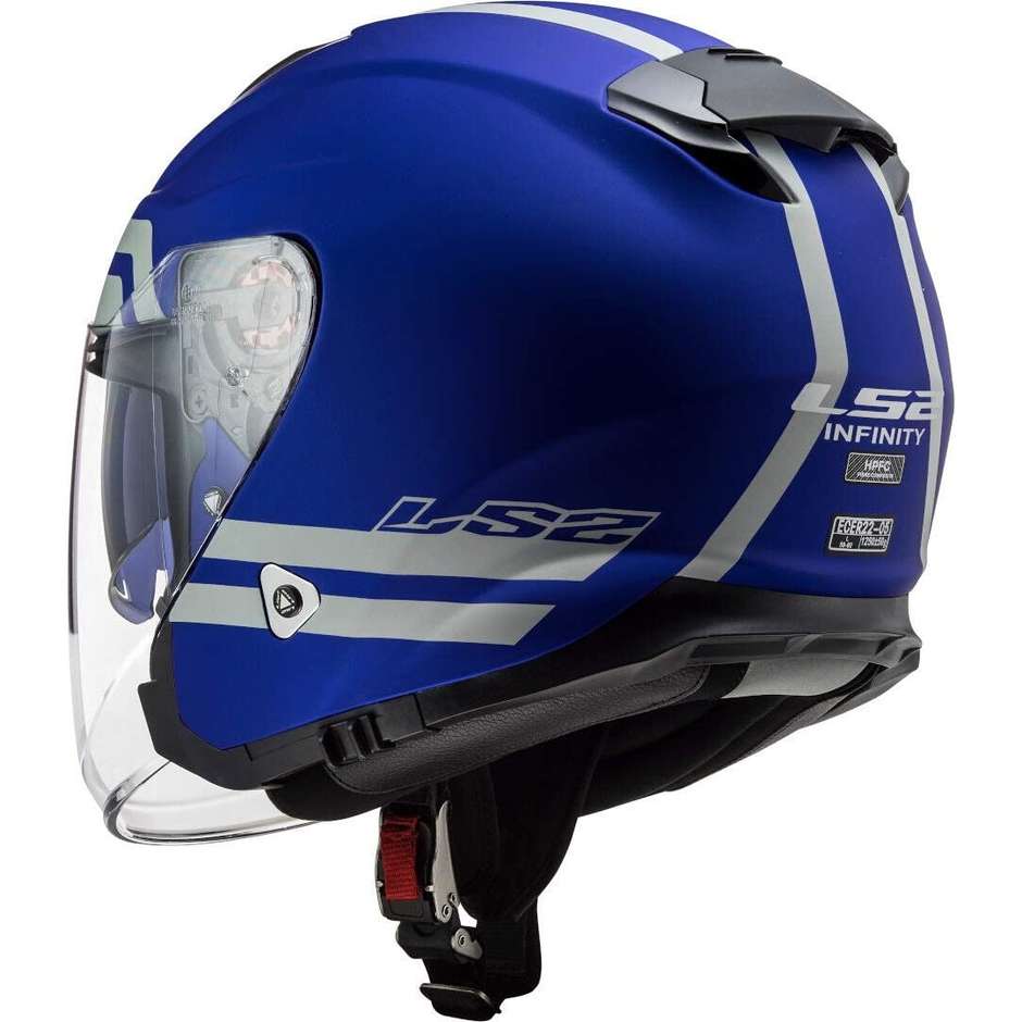 Casque Jet en Ls2 OF521 INFINITY Hyper Matt Blue Motorcycle Fiber