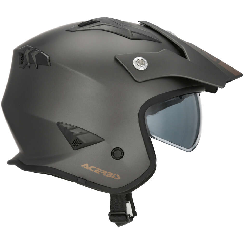 Casque jet moto Acerbis ARIA 2206 gris foncé