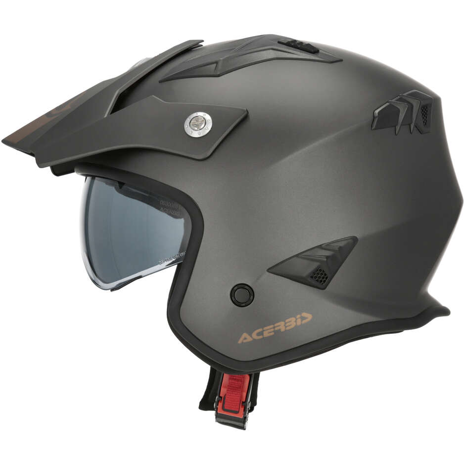 Casque jet moto Acerbis ARIA 2206 gris foncé