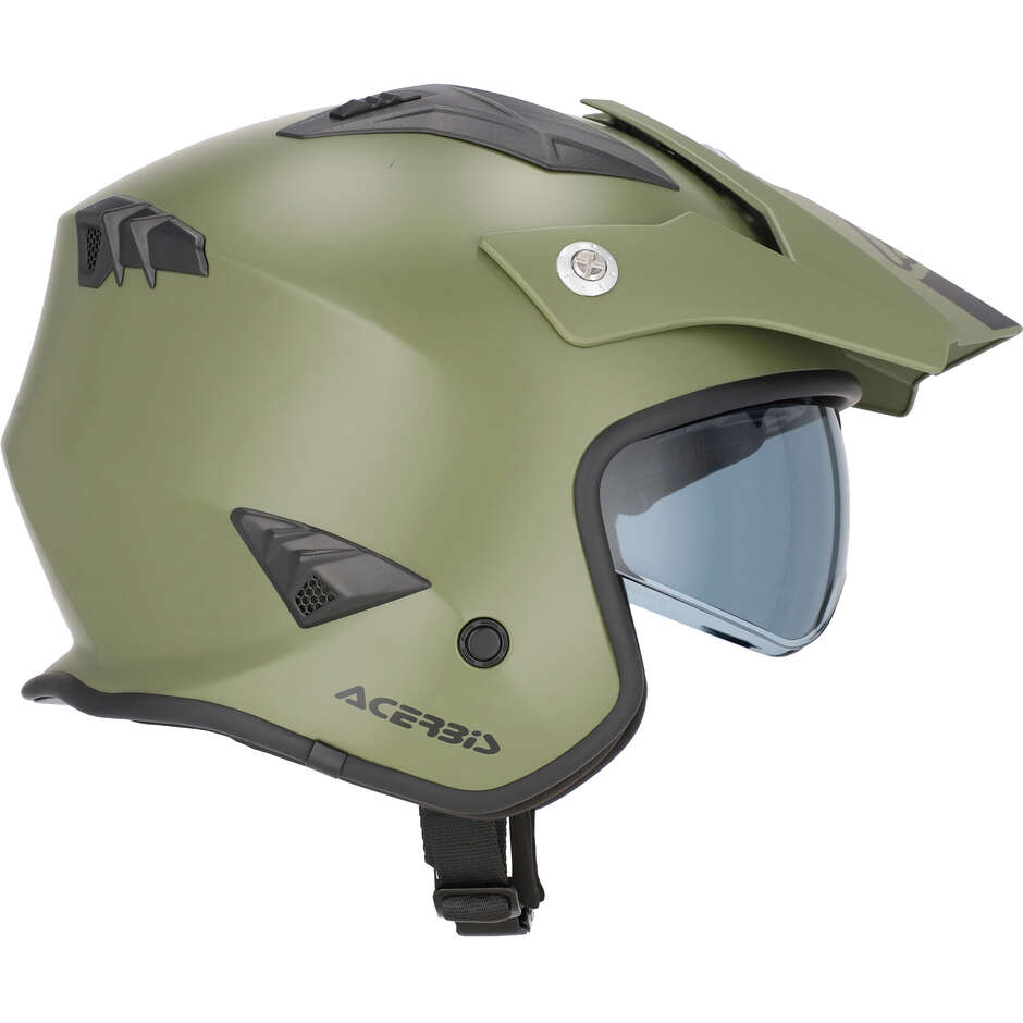 Casque Jet Moto Acerbis Aria 2206 Vert Militaire