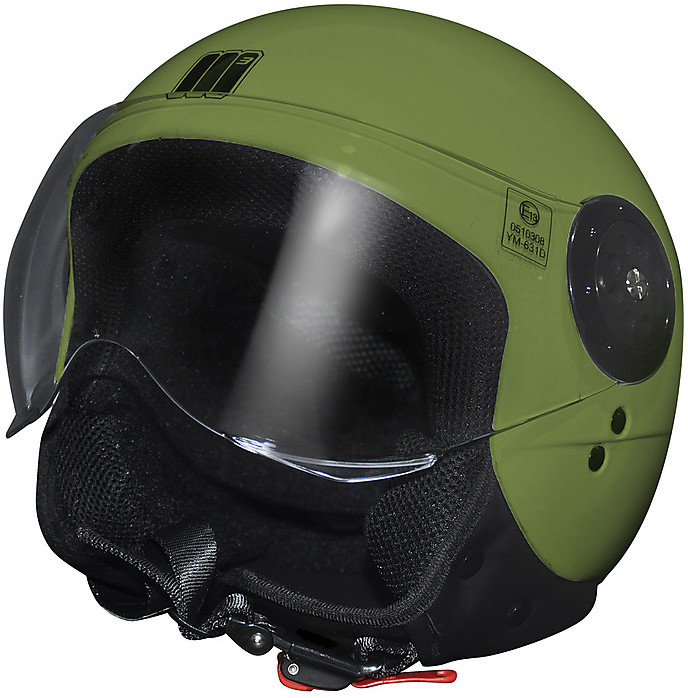 Casque Demi-Jet MOTO Helmets D33 - Avec Lunettes Et Visière - Léger 750g - Style Rétro