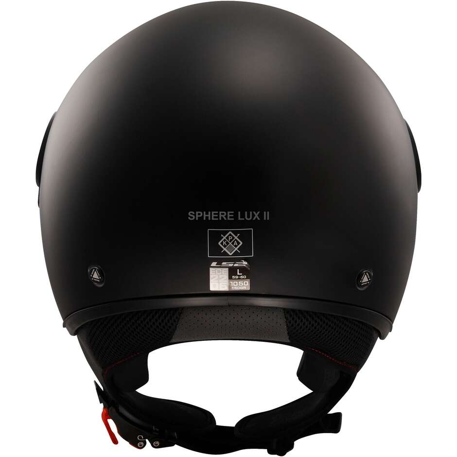 Casque Jet Moto Jet Ls2 OF558 SPHERE LUX 2 SOLID Noir Mat