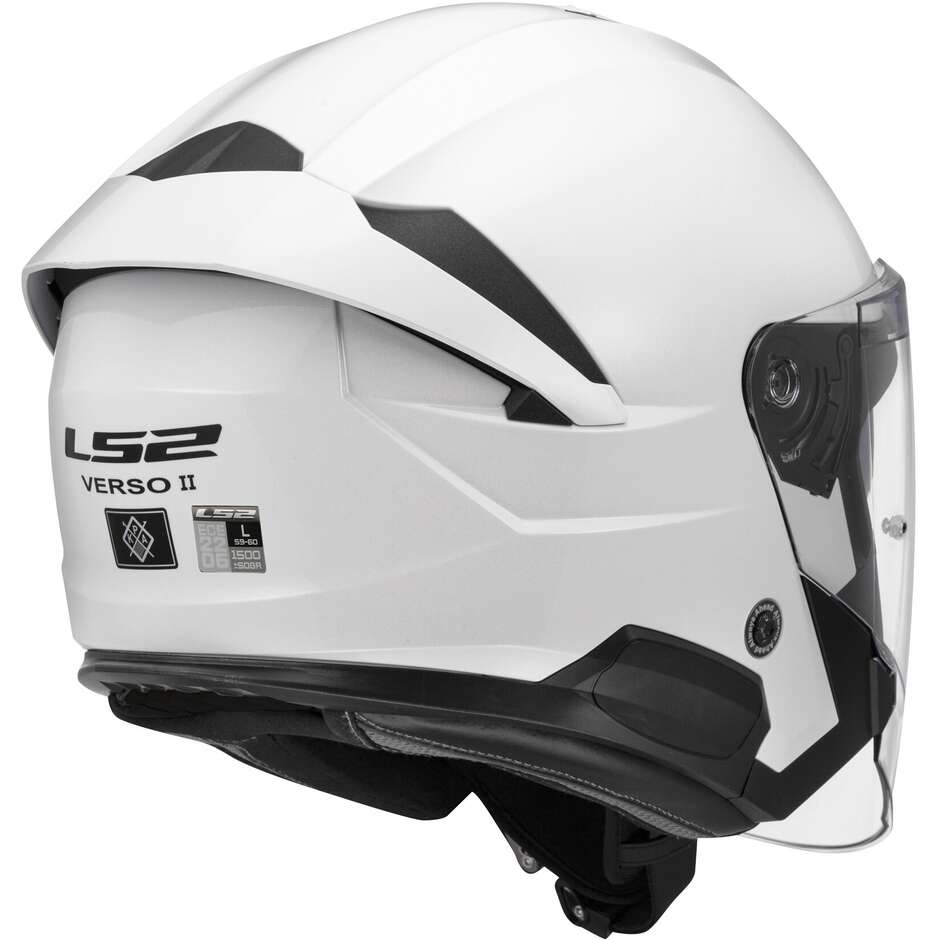 Casque Jet Moto LS2 OF618 VERSO II SOLID Blanc
