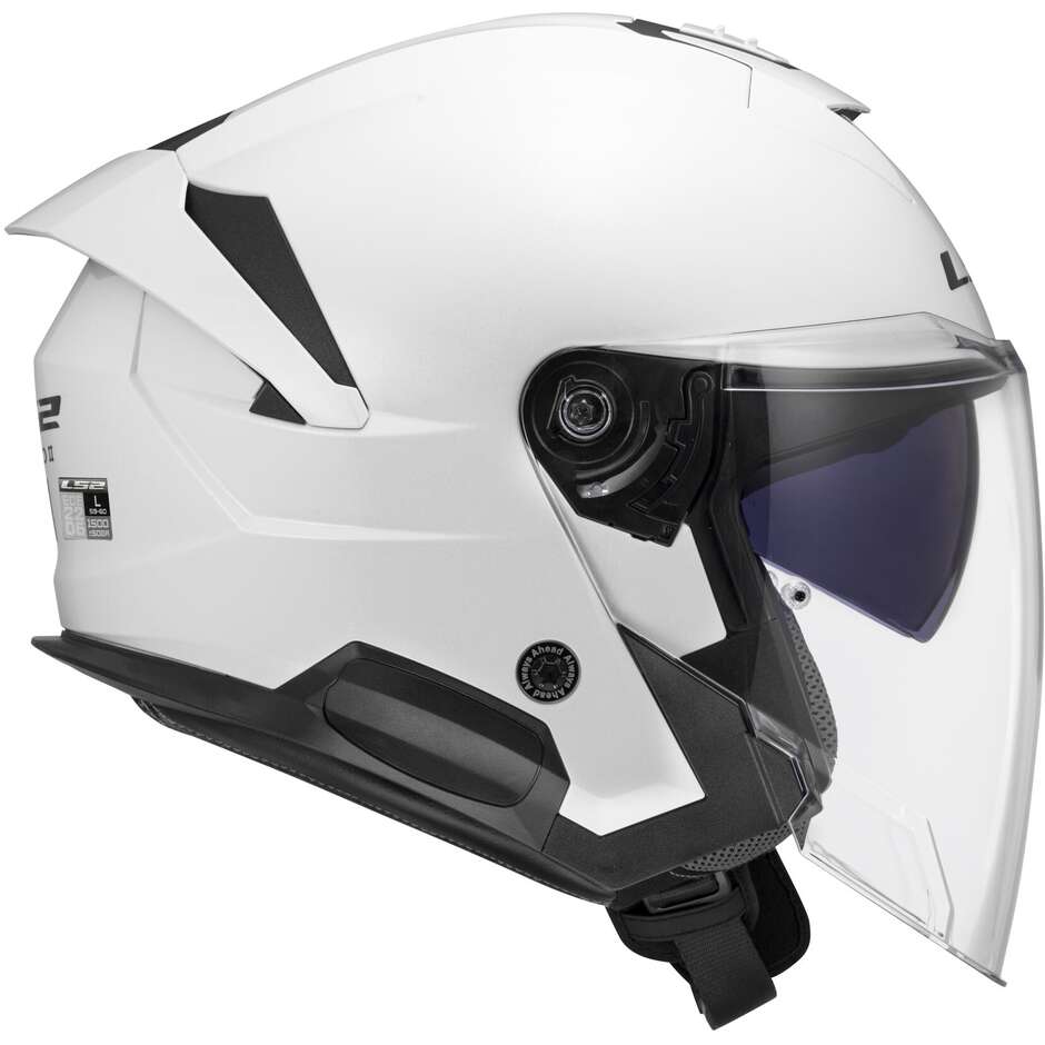 Casque Jet Moto LS2 OF618 VERSO II SOLID Blanc