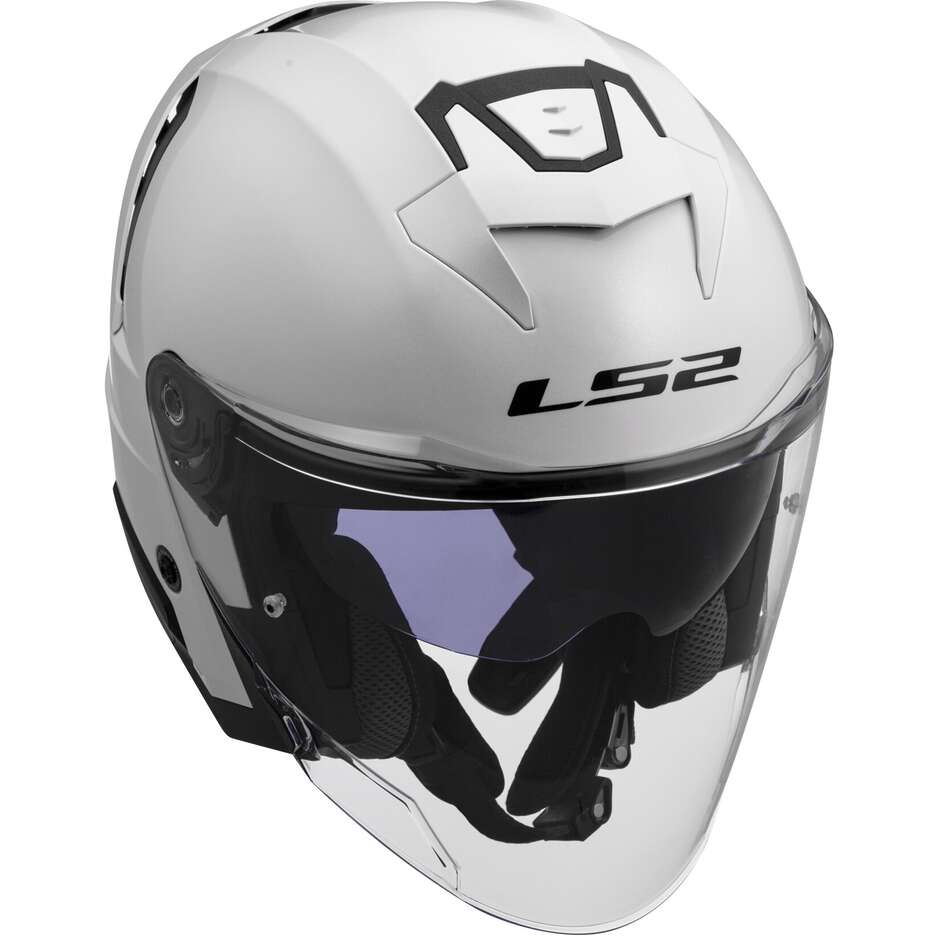 Casque Jet Moto LS2 OF618 VERSO II SOLID Blanc