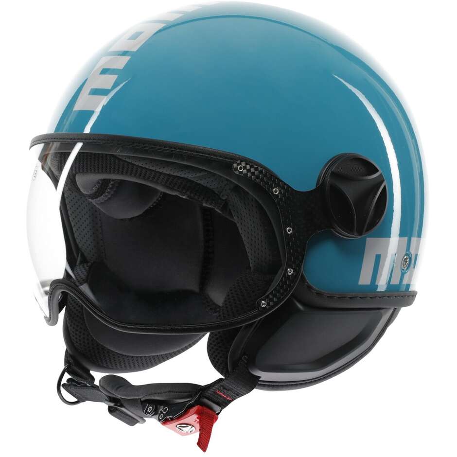 Casque Jet Moto Momo Design FGTR CLASSIC Candy Lake Bleu Blanc