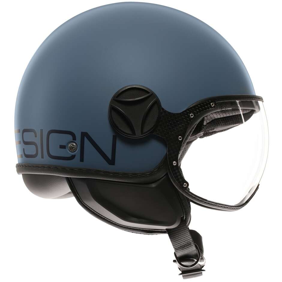 Casque Jet Moto Momo Design FGTR CLASSIC Mono Dusty Bleu Mat