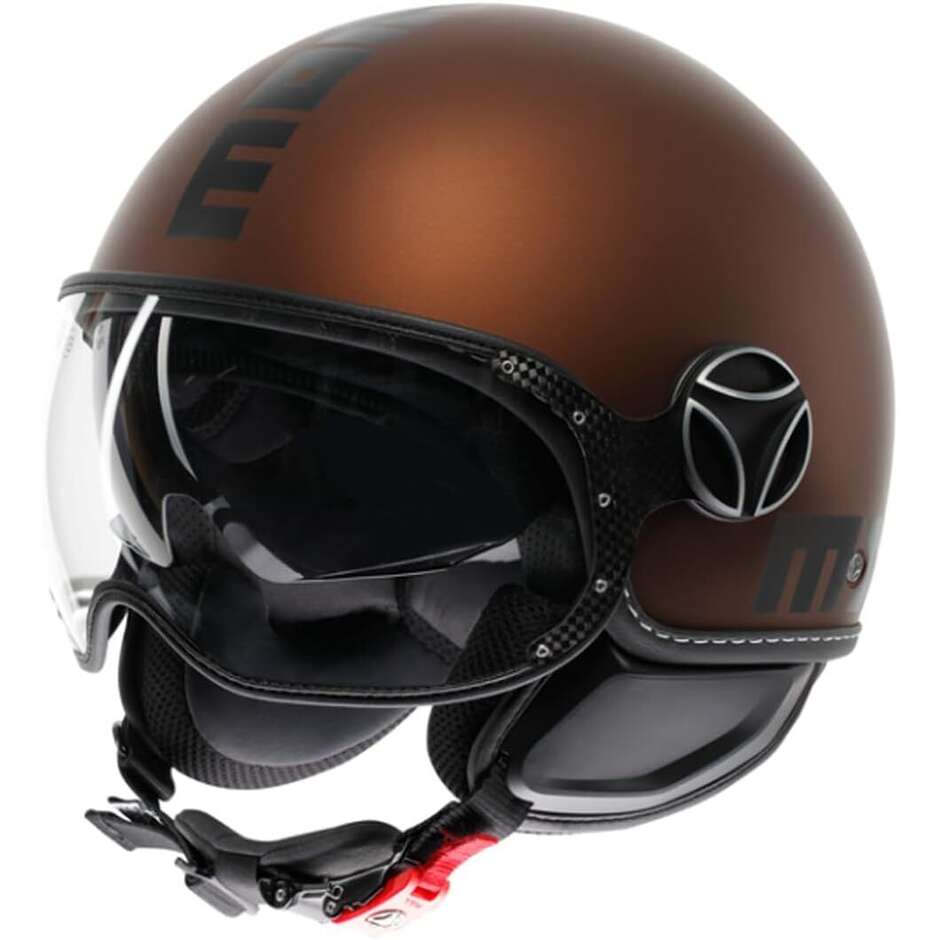 Casque Jet Moto Momo Design FGTR EVO Mono Espresso Noir Mat