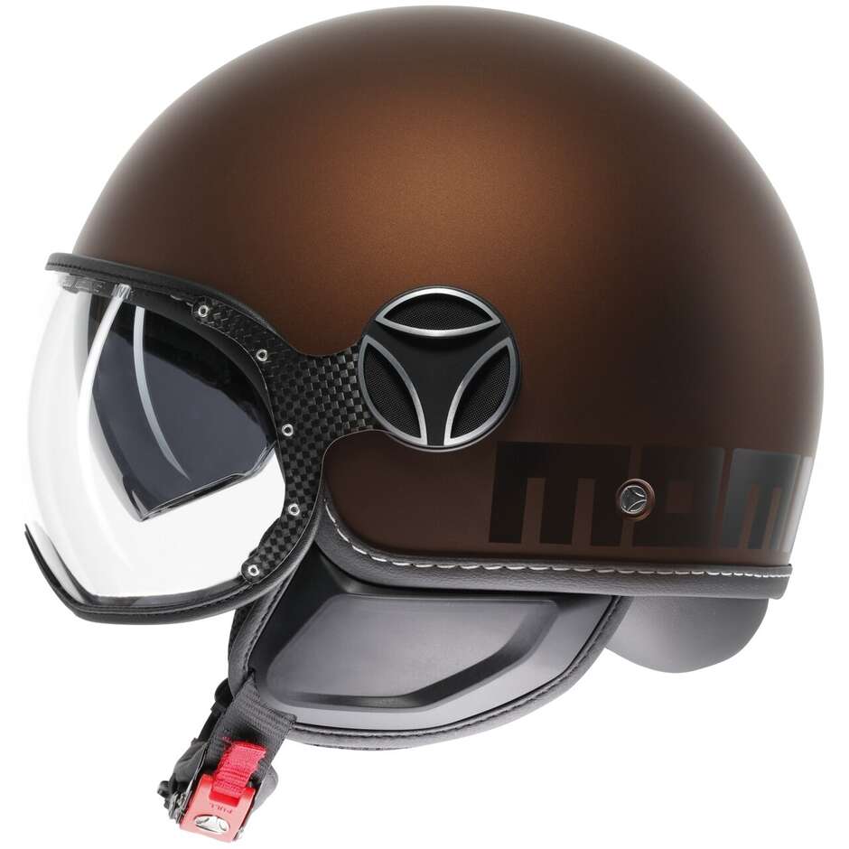 Casque Jet Moto Momo Design FGTR EVO Mono Espresso Noir Mat