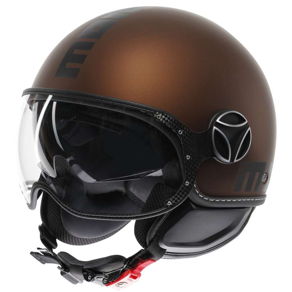 Casque Jet Moto Momo Design FGTR EVO Mono Espresso Noir Mat