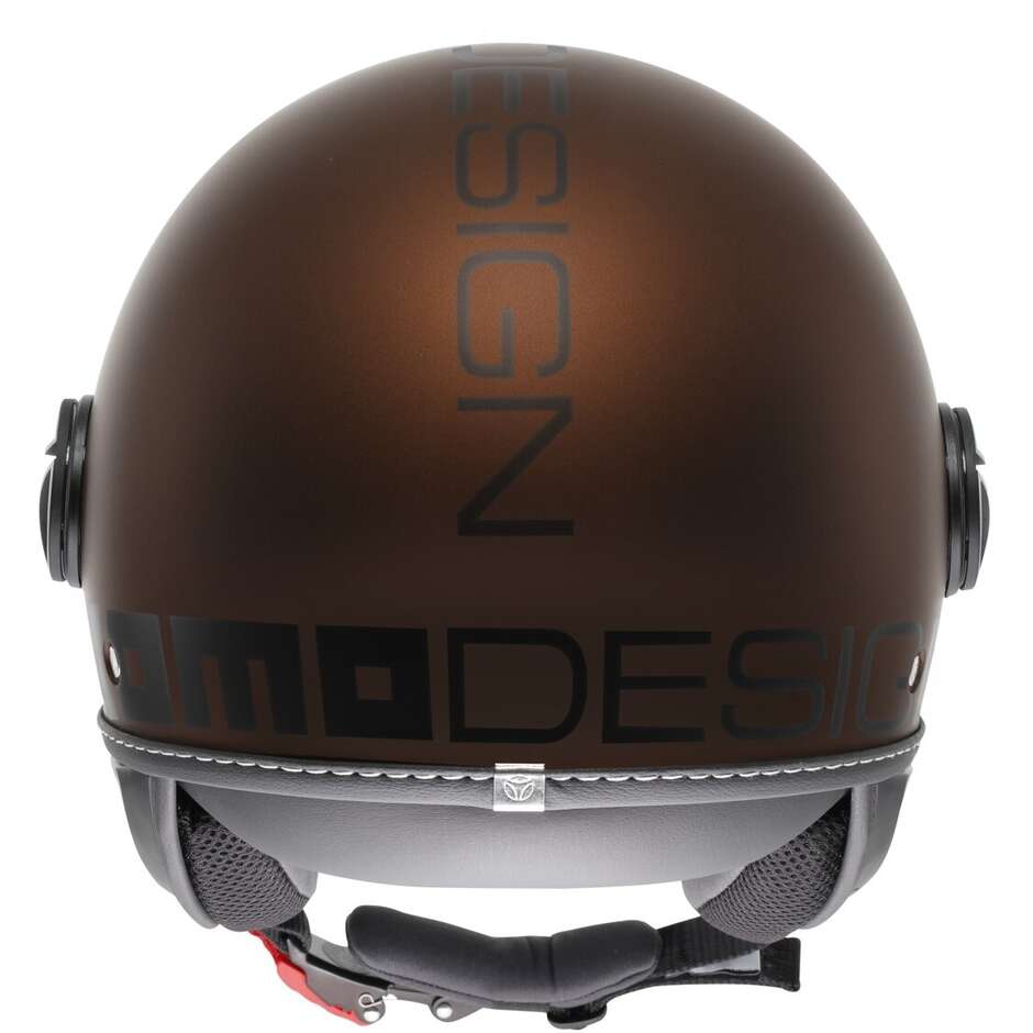 Casque Jet Moto Momo Design FGTR EVO Mono Espresso Noir Mat