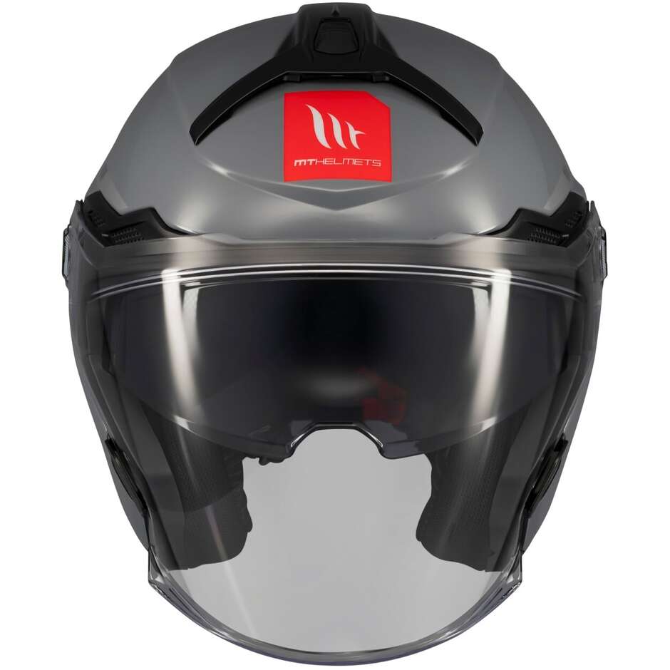Casque jet moto MT Helmetss COSMO SV SOLID A2 gris brillant