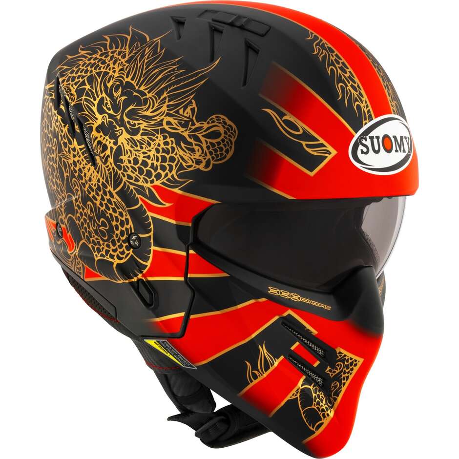 Casque Jet Moto Suomy ARMOR DRAGON Rouge Mat
