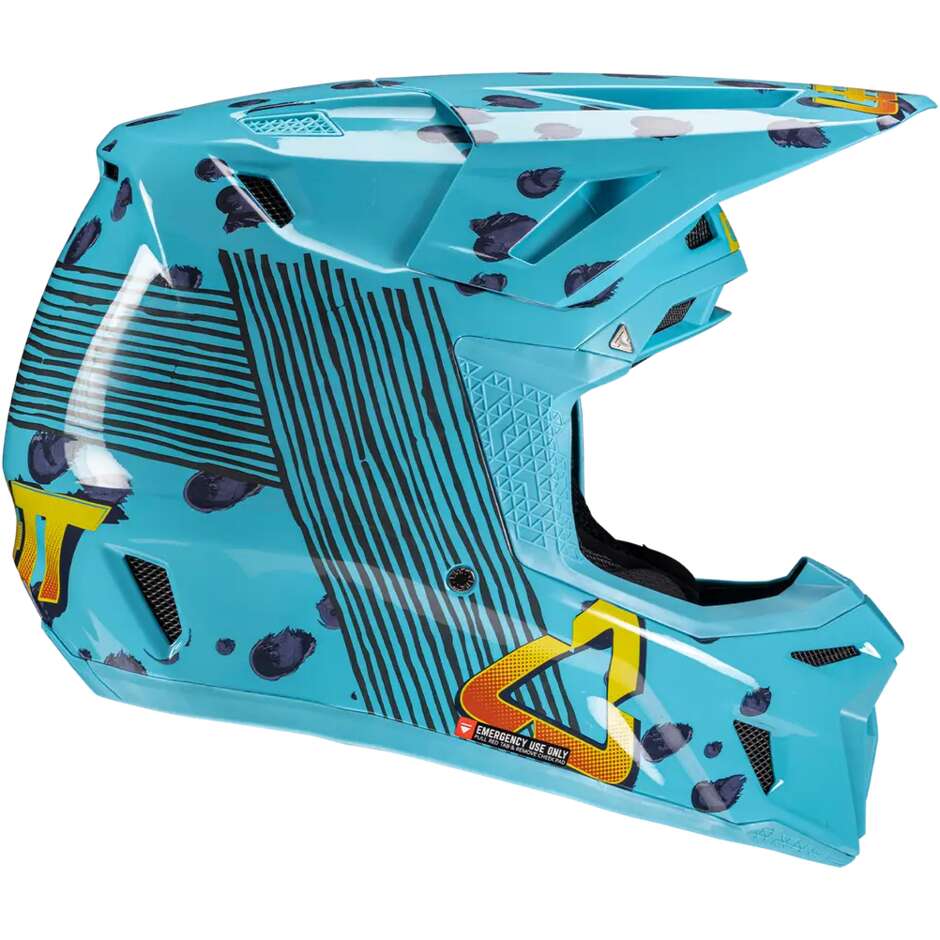 Casque Leatt KIT MOTO 8.5 V25 CHEETAH Blue Cross