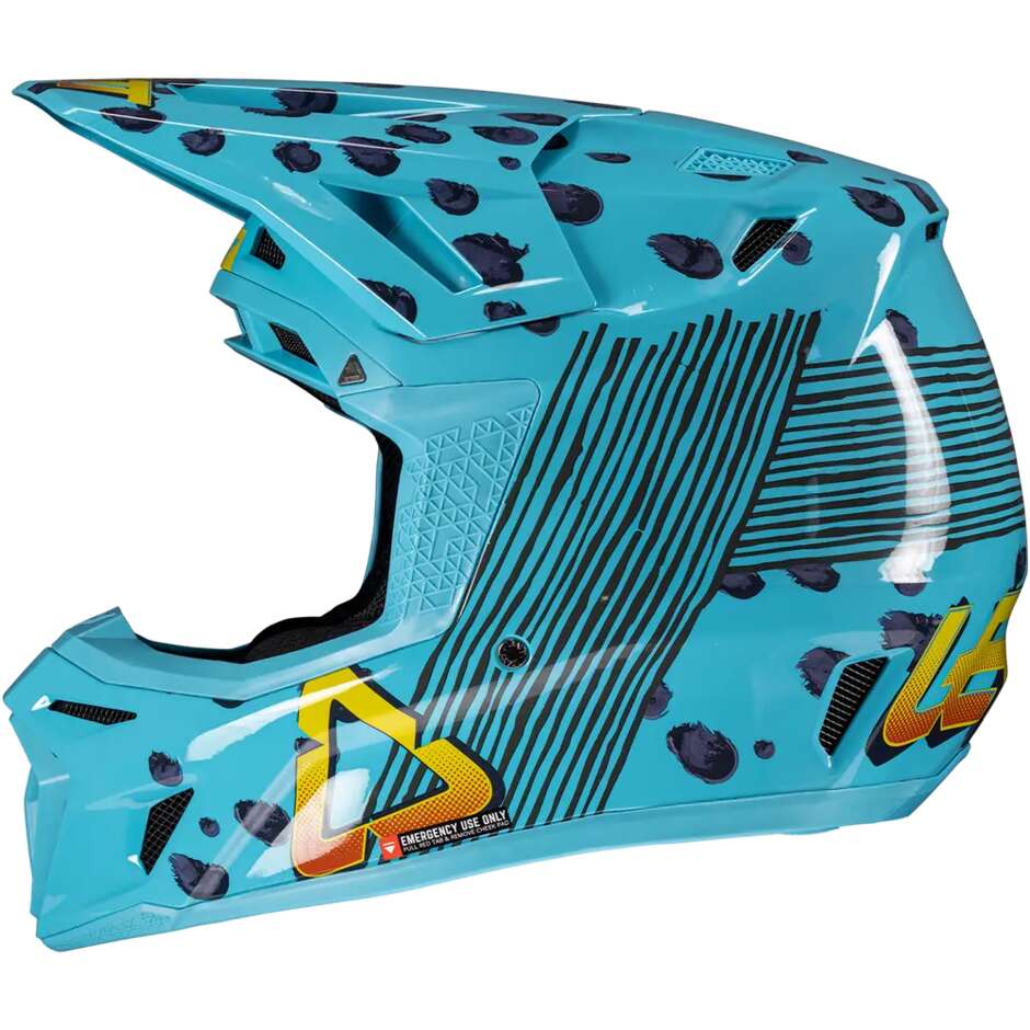 Casque Leatt KIT MOTO 8.5 V25 CHEETAH Blue Cross