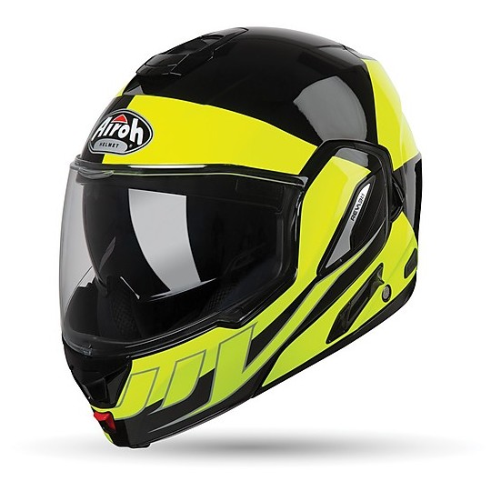 Casque modulable Flip UP Motorcycle Airoh REV 19 FUSION Glossy Yellow