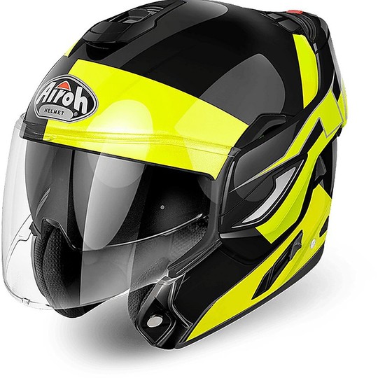 Casque modulable Flip UP Motorcycle Airoh REV 19 FUSION Glossy Yellow