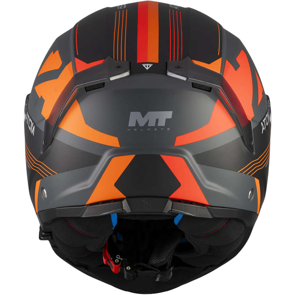 Casque Modulable MT Helmets ATOM 2 SV KASTER C14 noir gris orange mat