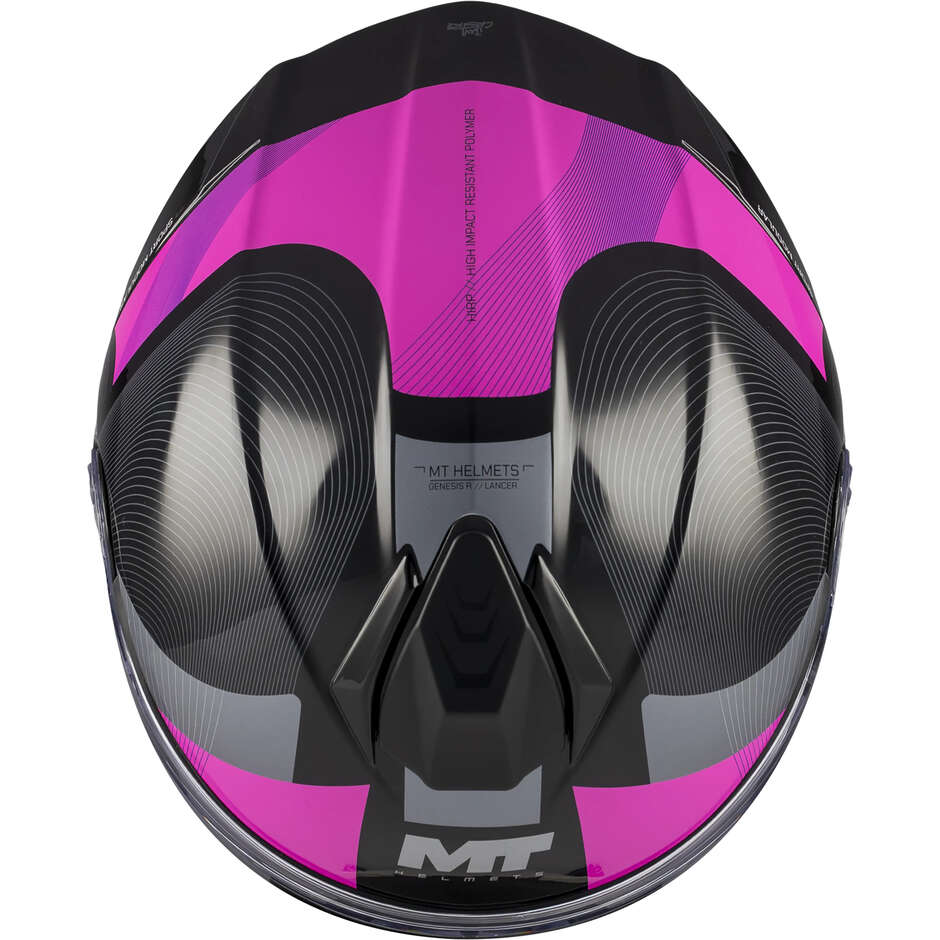 Casque modulable MT Helmets GENESIS R SV LANCER B8 Rose Noir brillant